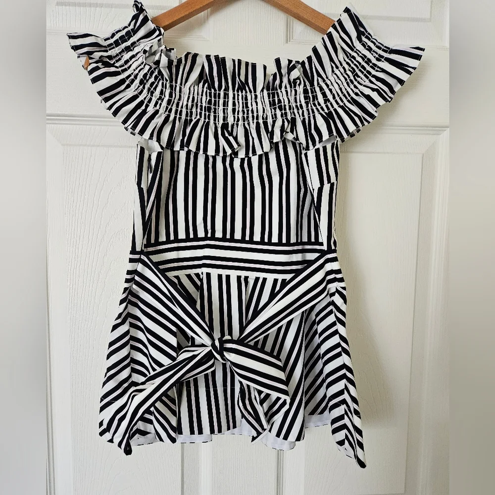 Kate Spade off-the-shoulder peplum top